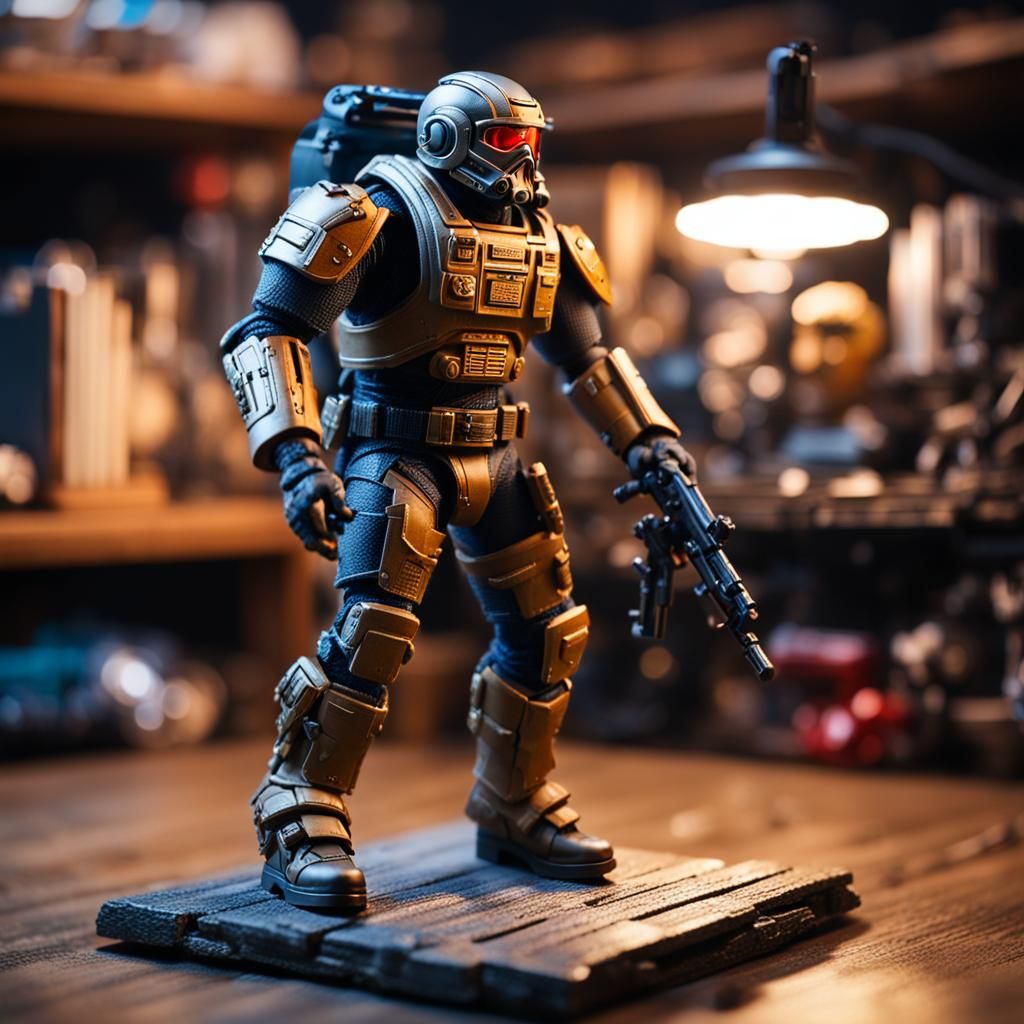 Action Figure Collector in Photorealistic 3D
