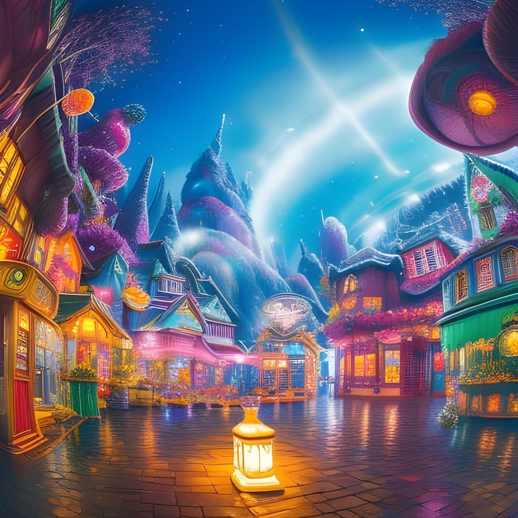 Crystal Shop Interior in Anime Style