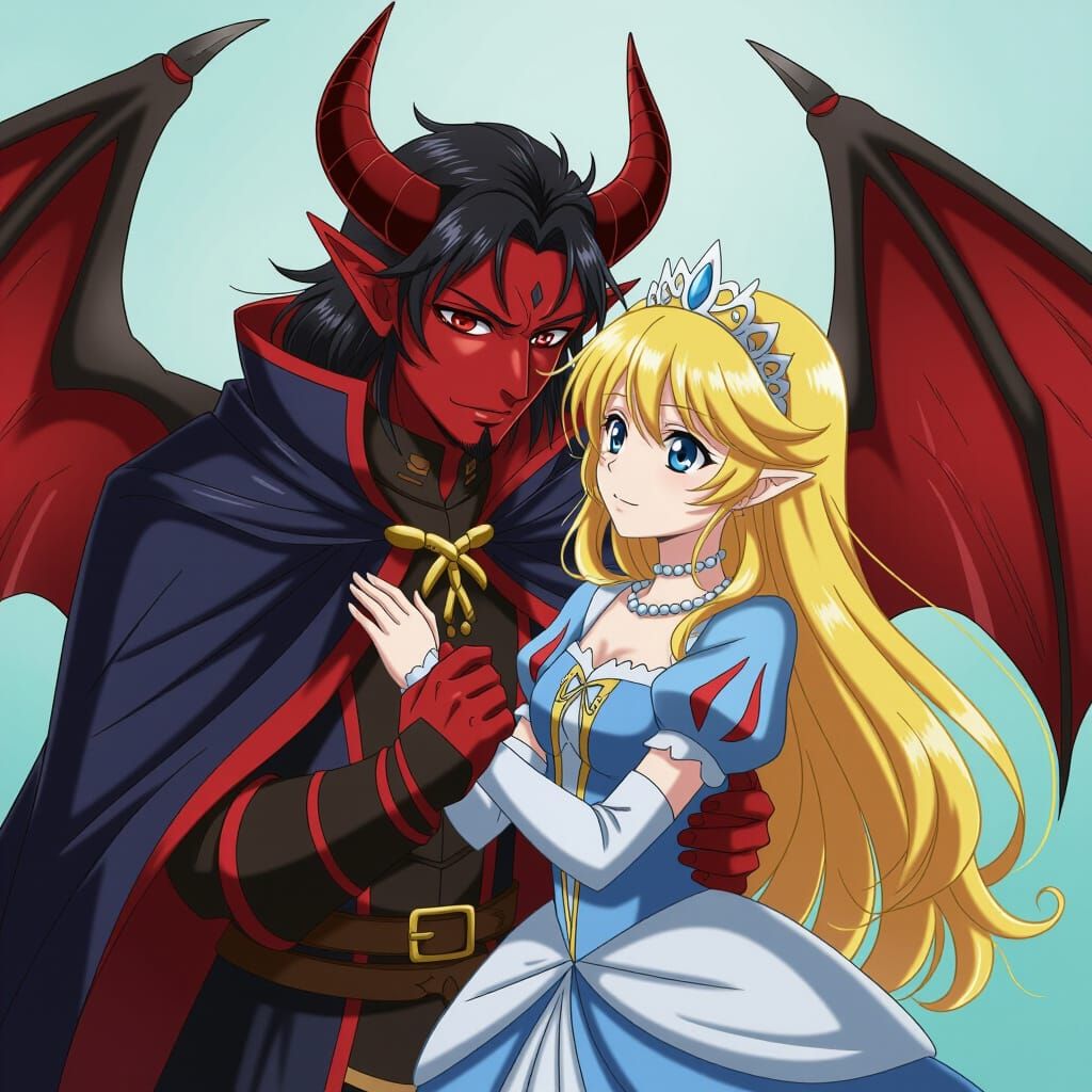 Anime Demon's Love for a Princess