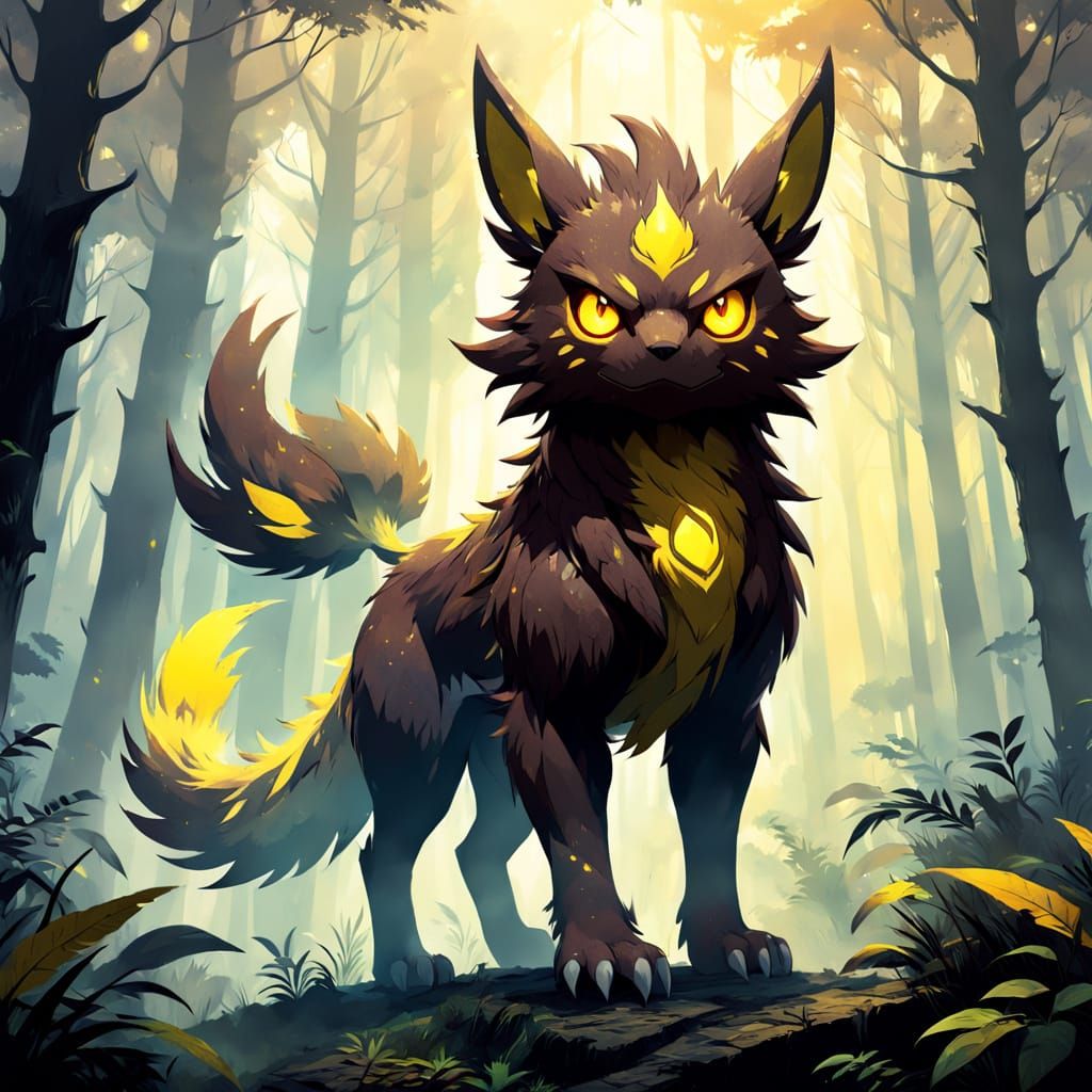 Majestic Psychic Fakemon Dominates Lush Forest