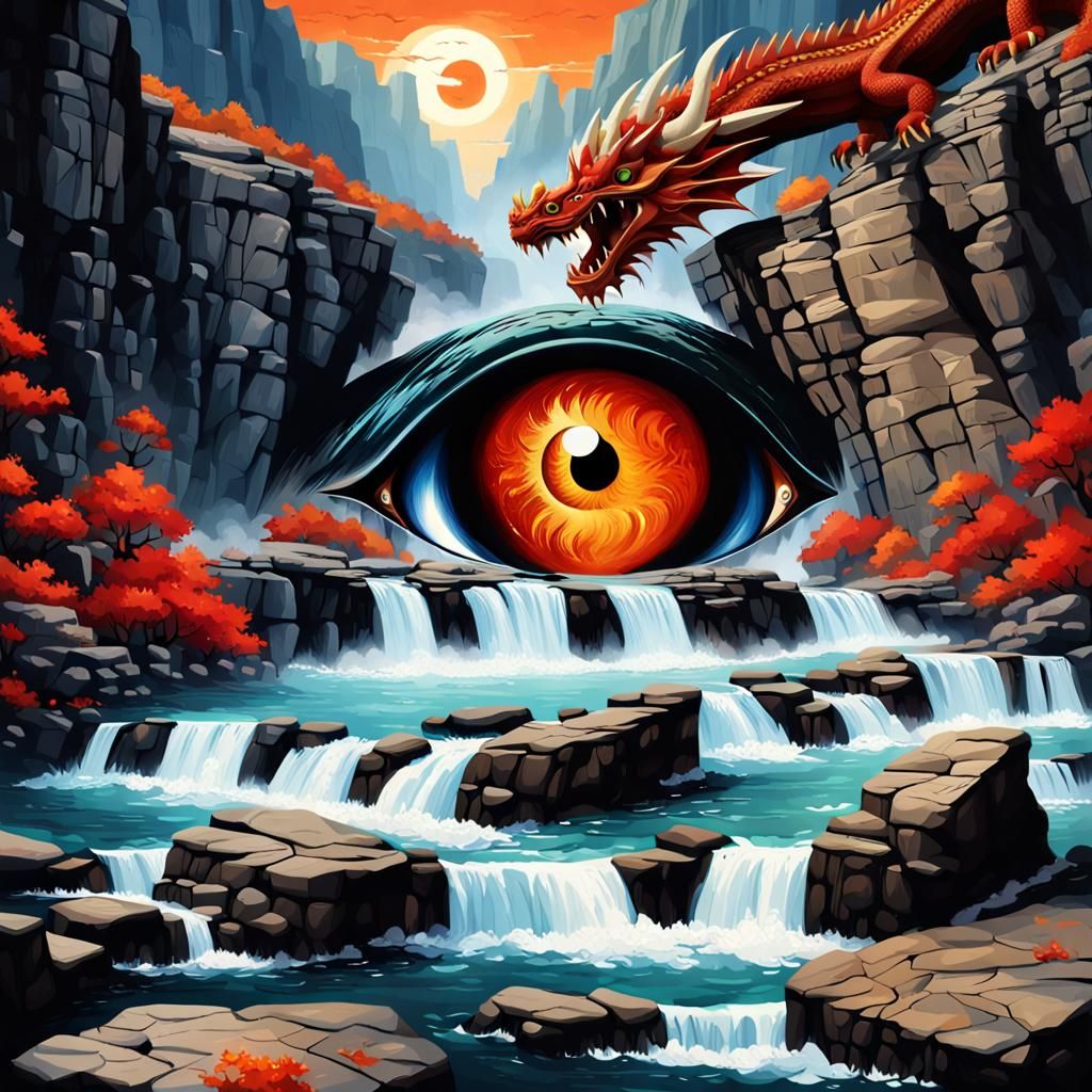 Waterfall Eye Reveals Dragon World