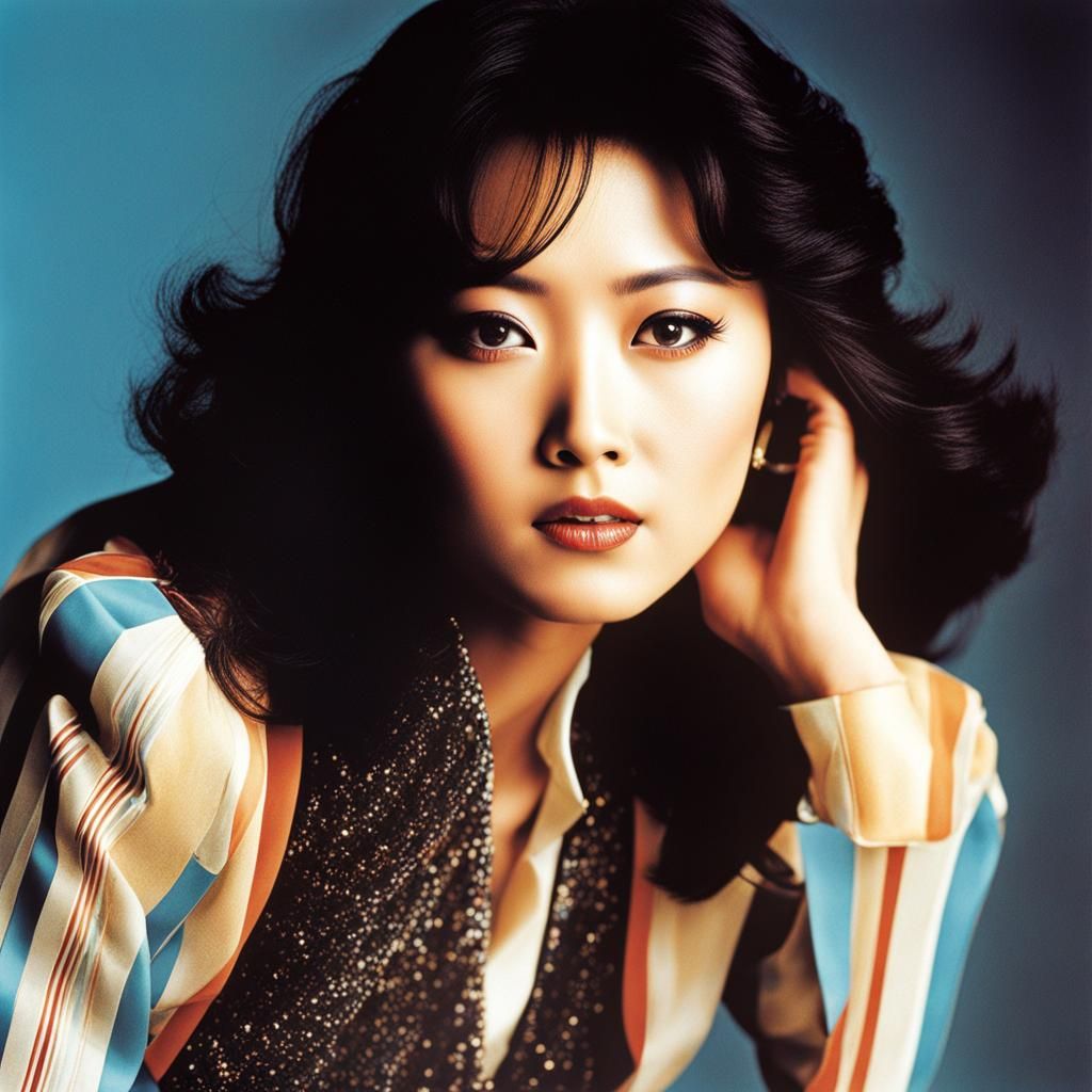 J-Pop Singer Akina Nakamori, Vintage Poster Style