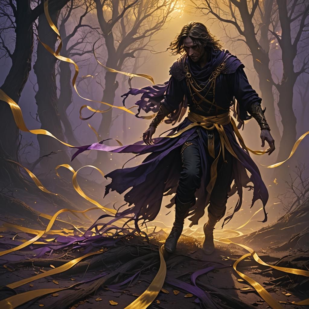 Dark Fantasy Figure in Fading Light