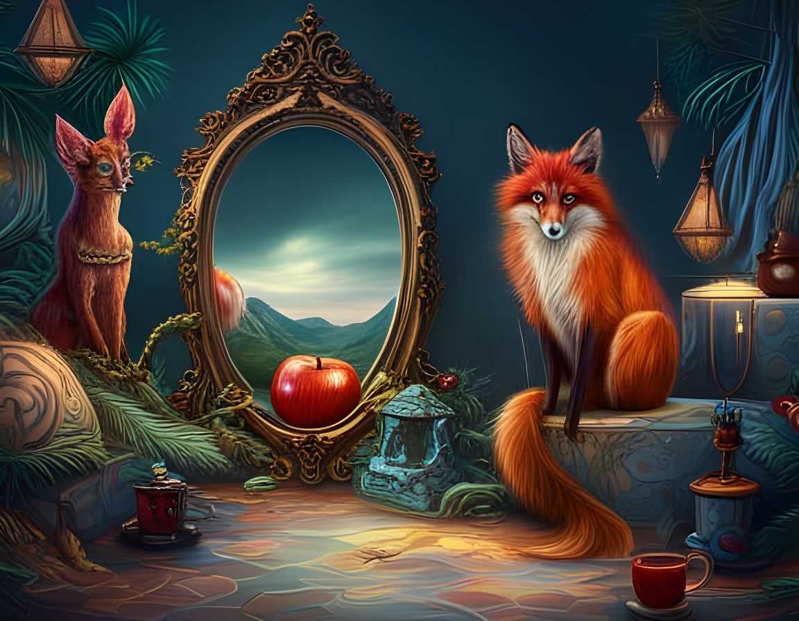 Strange Animal Friends Reflected in Pinup Style