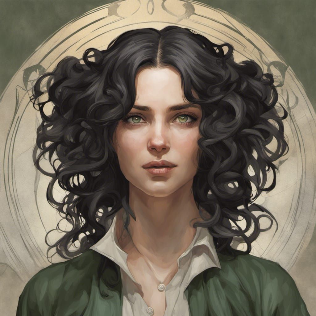 Portrait of Irish Woman in Hyperdetailed Style