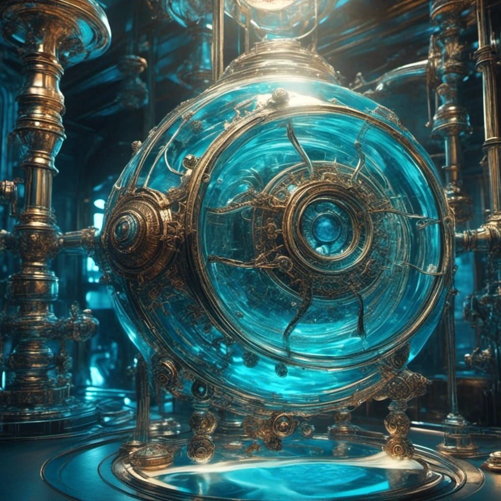 Elaborate Glass Plumbing in Steampunk Style