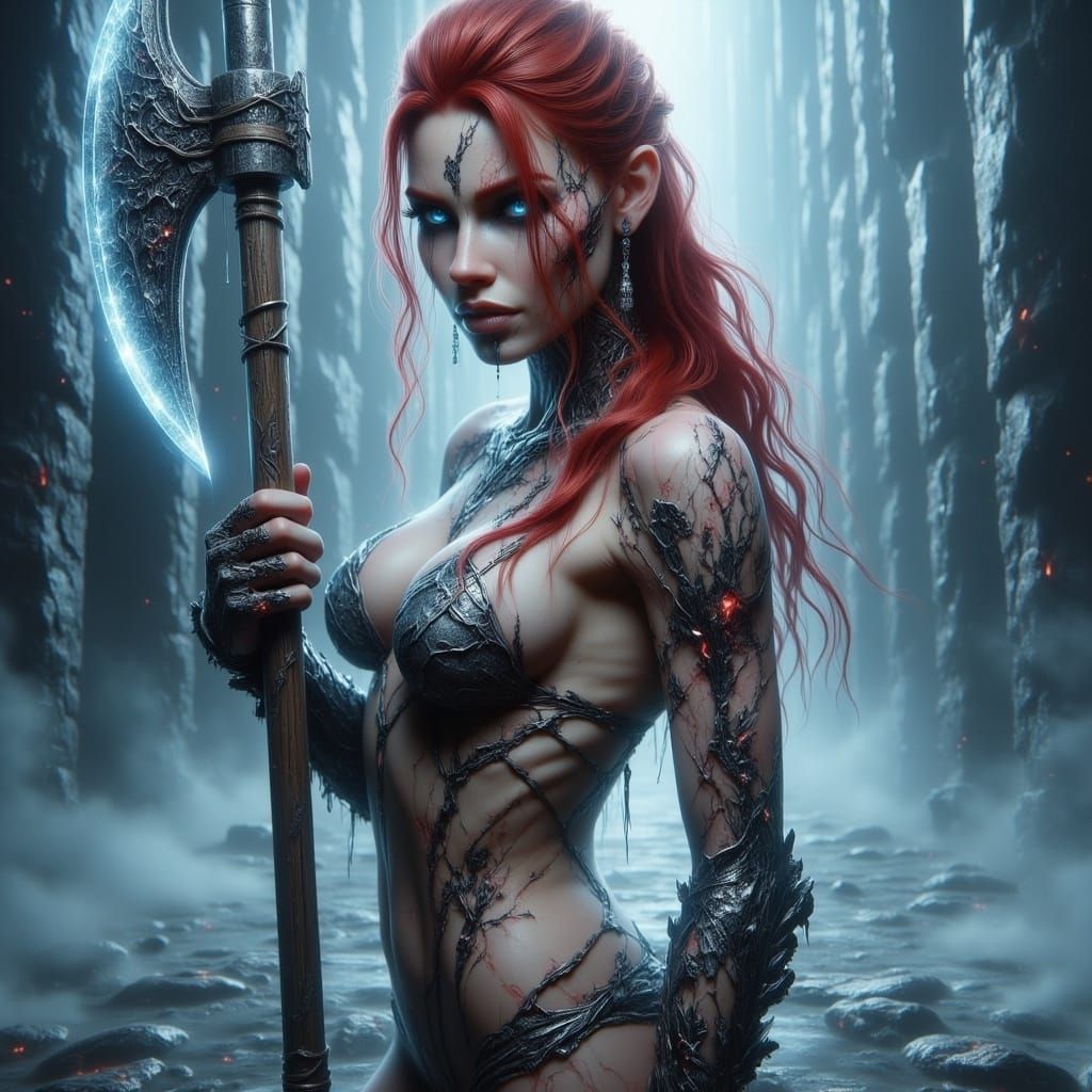 Goddess of Winter War in Nordic Style