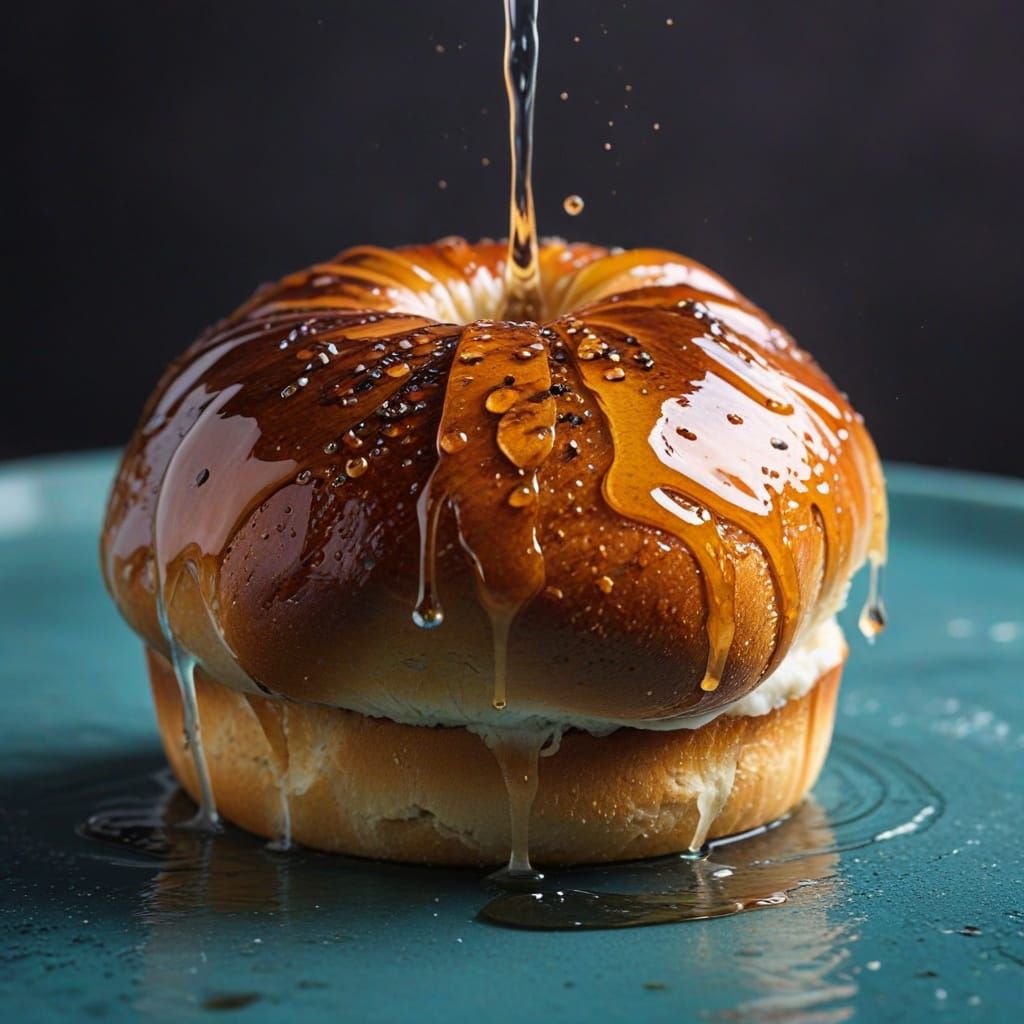 A Wet Bun Drips with Refreshing Water