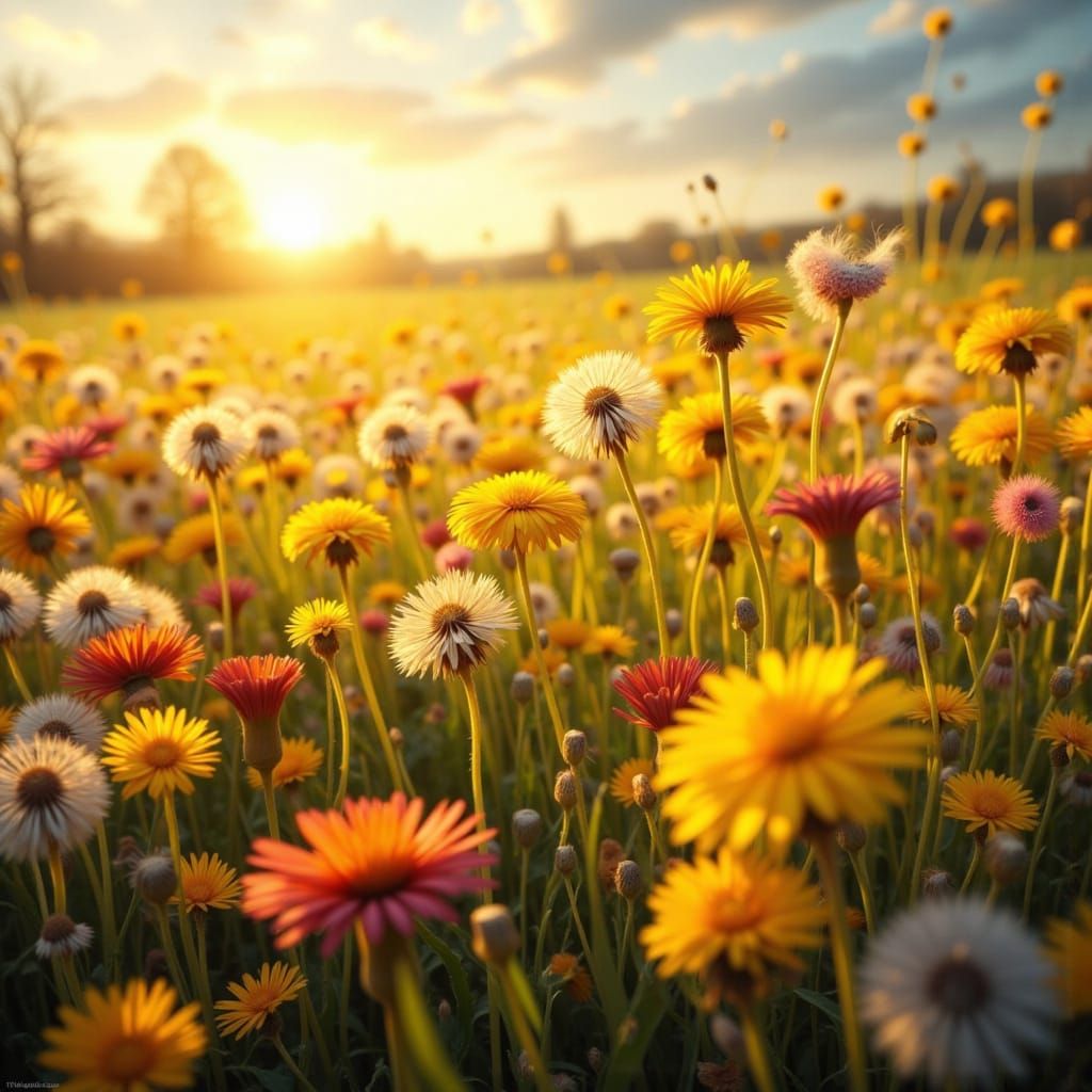 Vibrant Spring Garden in Cinematic Hyperrealism