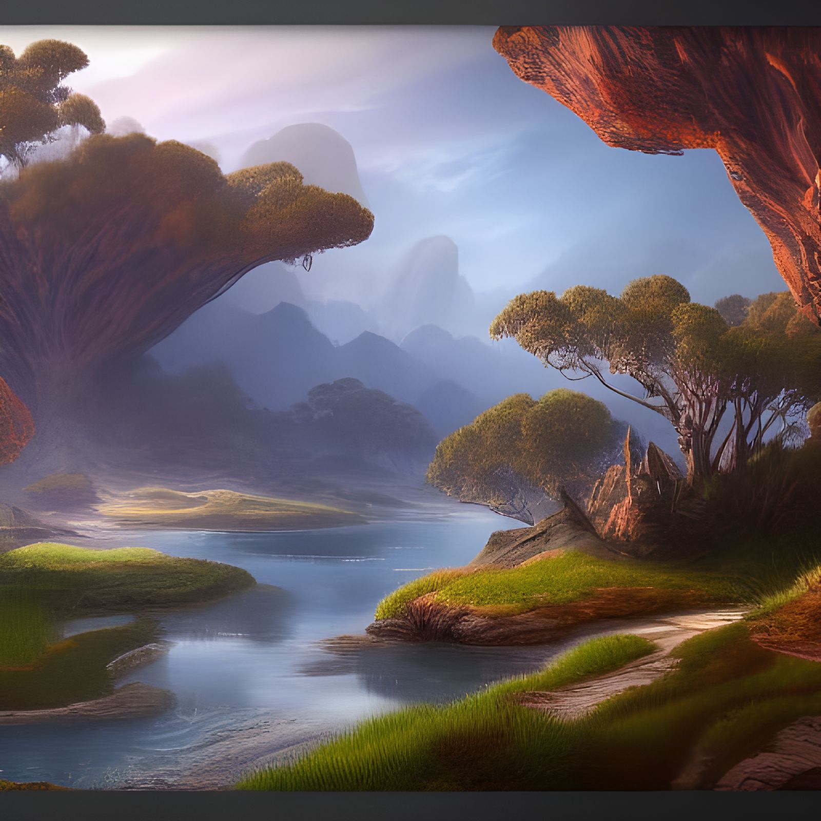 Fantastical Australian Landscape in Detailed Matte Painting