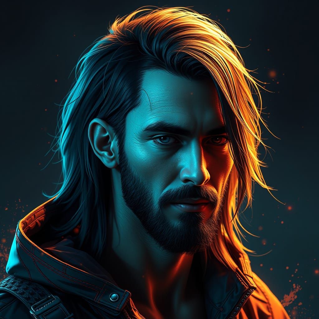 Hyperdetailed Portrait in Dynamic Lighting, 8K Resolution