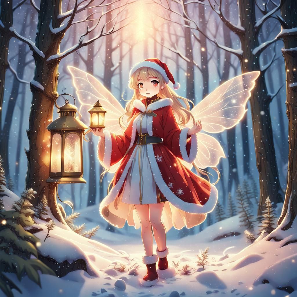 Fairy Santa in Snowy Wonderland