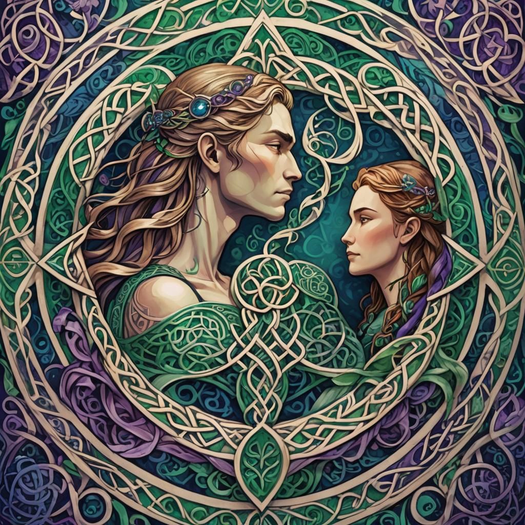 Mystical Nordic Symbols of Love in Fantasy Art