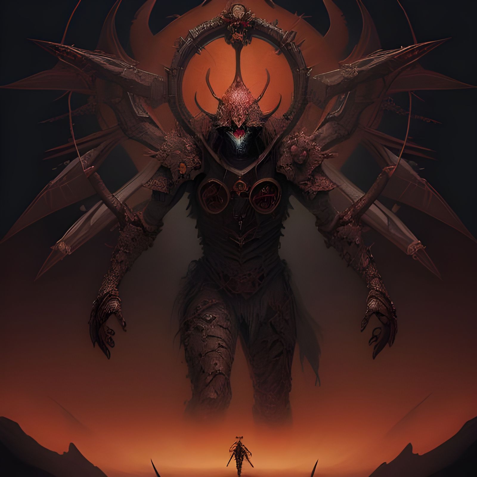 Warrior of Chaos: A Dark Surrealist Vision