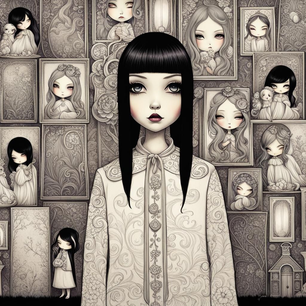 Adorable Chibi Witch Digital Illustration