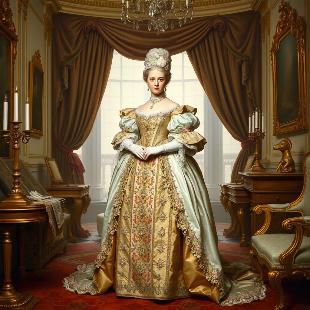Marie Antoinette in Neoclassical Portrait