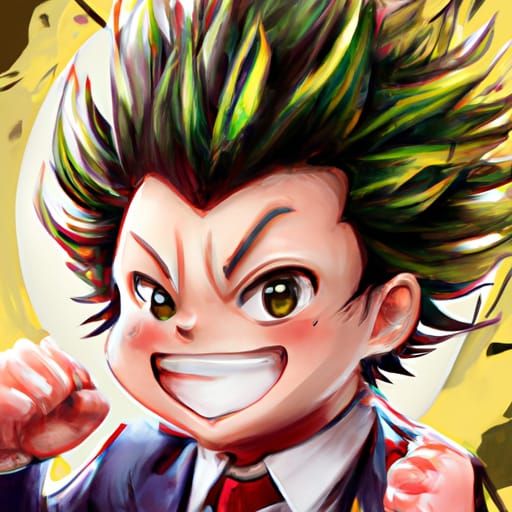 Chibi Hawks Portrait in Vibrant Digital Art Style