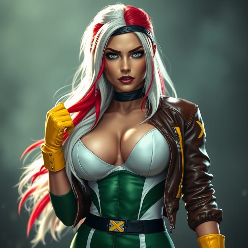 Hyperrealistic Rogue of the X-Men in 8K