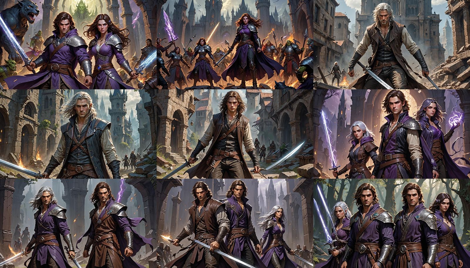 Adventurer and Sorceress in Digital Painting