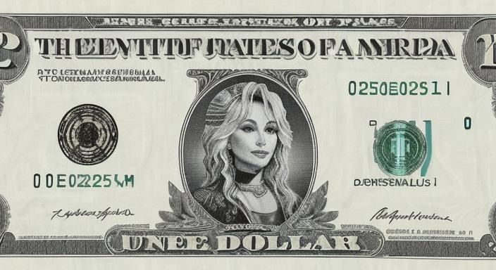 Dolly Parton on a Dystopian One-Dollar Bill