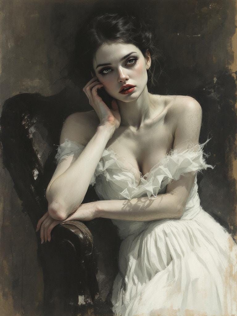 Figure Study in Charcoal and Pastel Tones