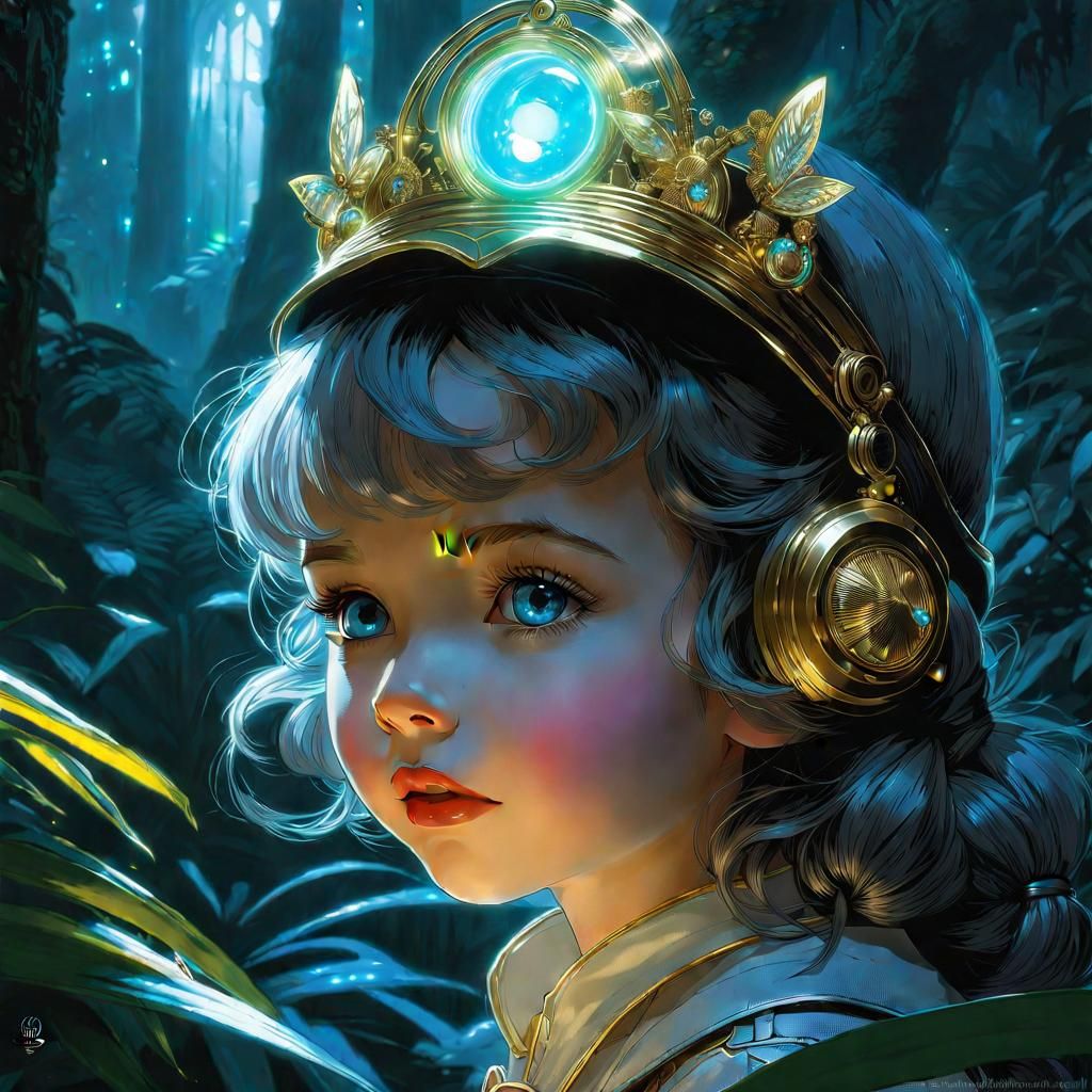 Dorothy in Bioluminescent Jungle Temple