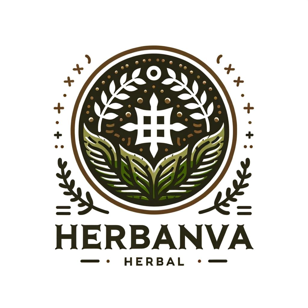 Herbaniva Herbal Company Logo with Slavic Symbol