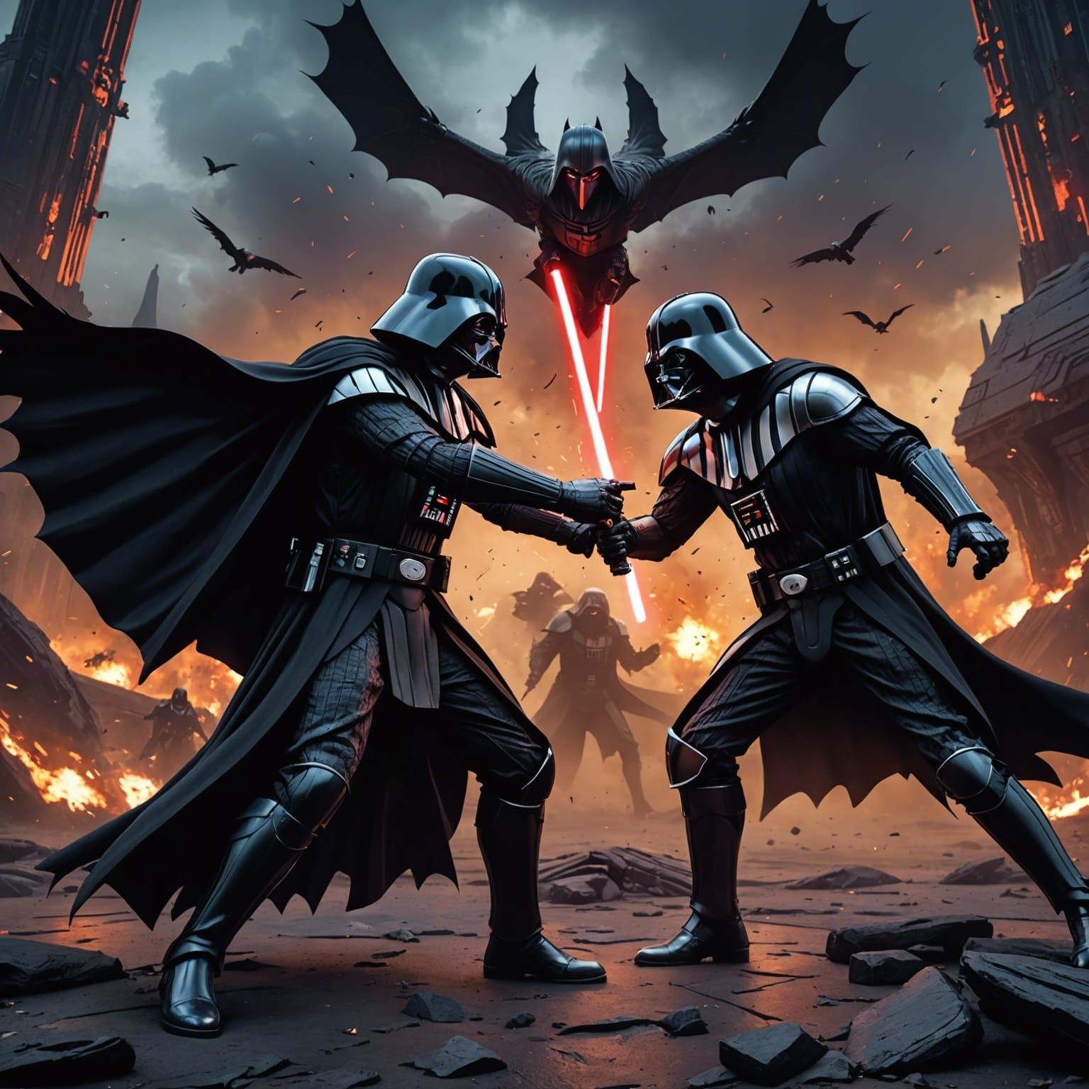 Darth Raven Versus Darth Vader: Fantasy Concept Art