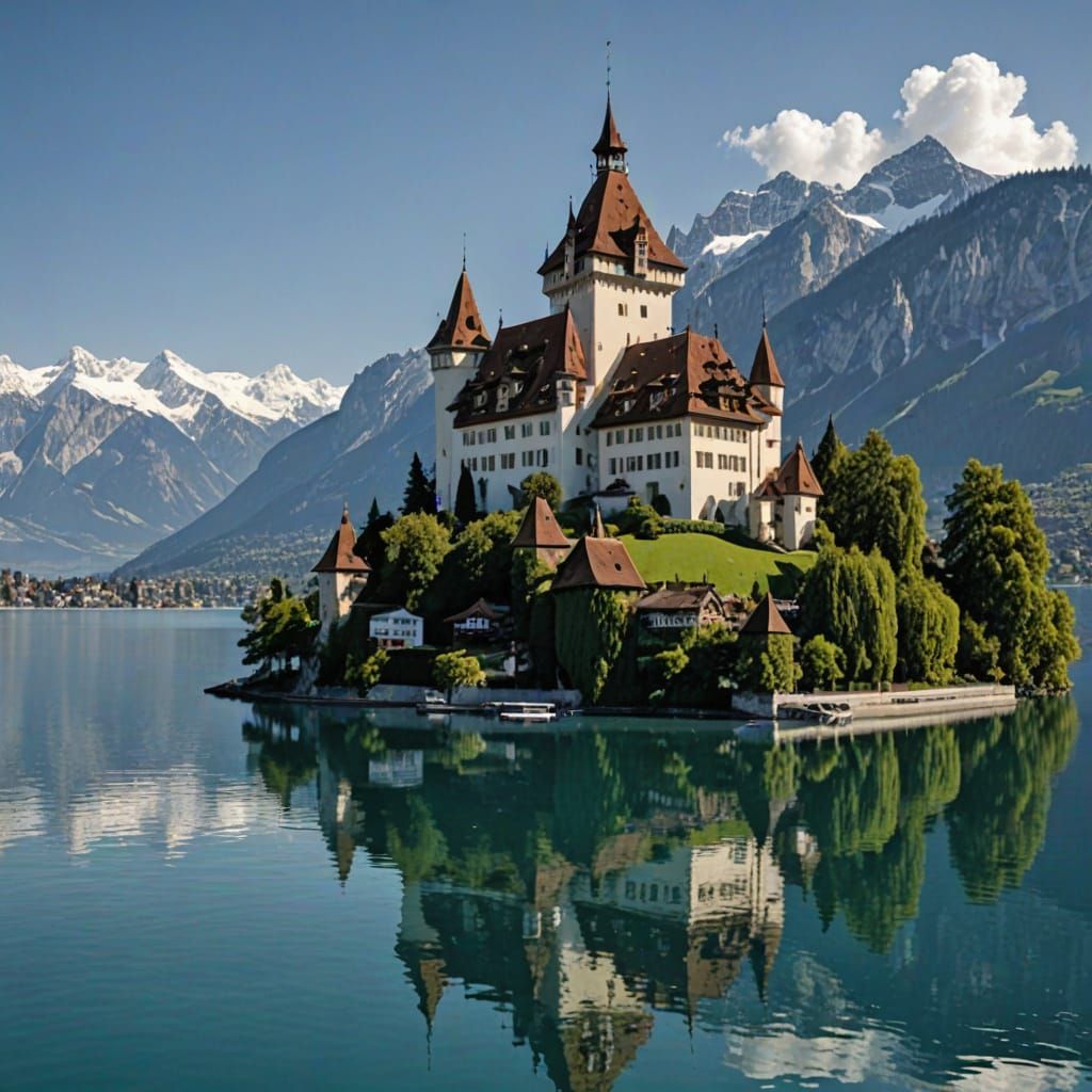Oberhofen Castle on Lake Thun