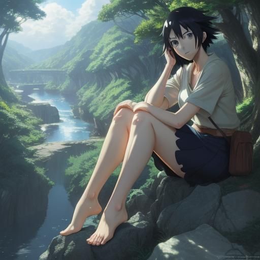 Anime Girl in Ghibli Style, Detailed 8K Render