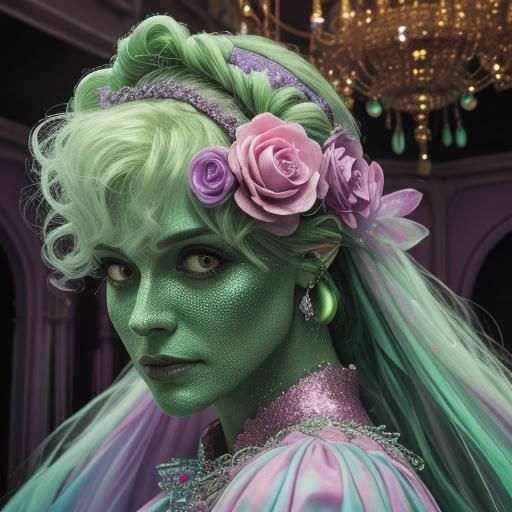 Frankenstein's Monster at Prom: A Surreal Oil Painting