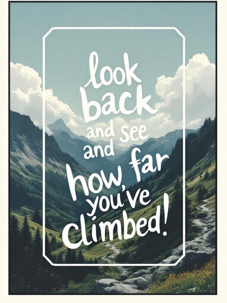 90s Style Inspirational Landscape Poster