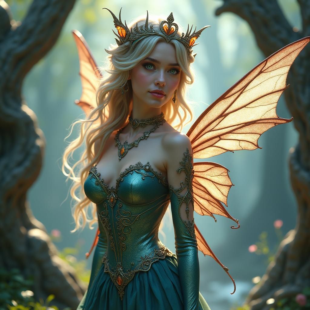 Regal Faerie Female in Fantasy Concept Art