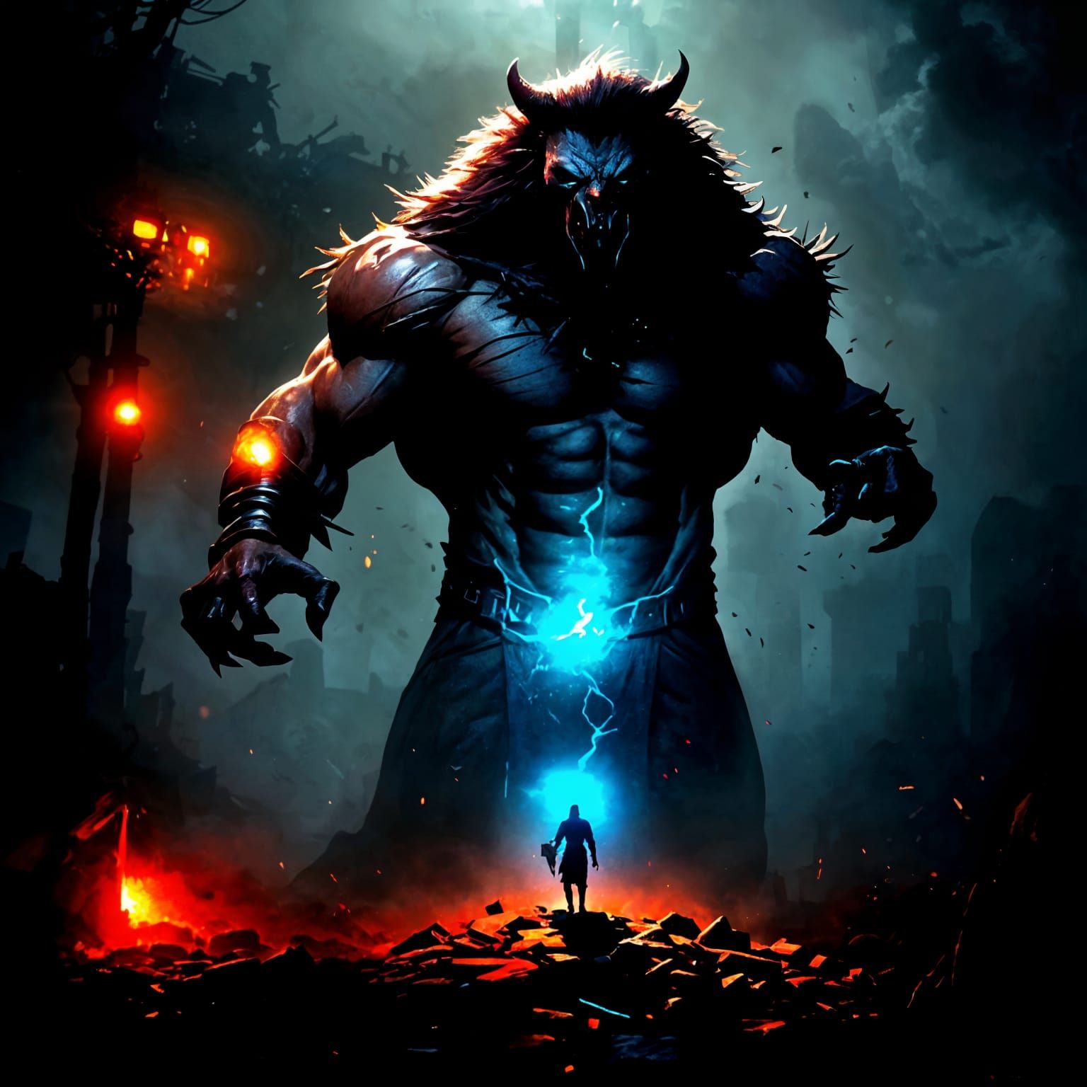 Sinister Industrial Fortress in Dark Atmosphere