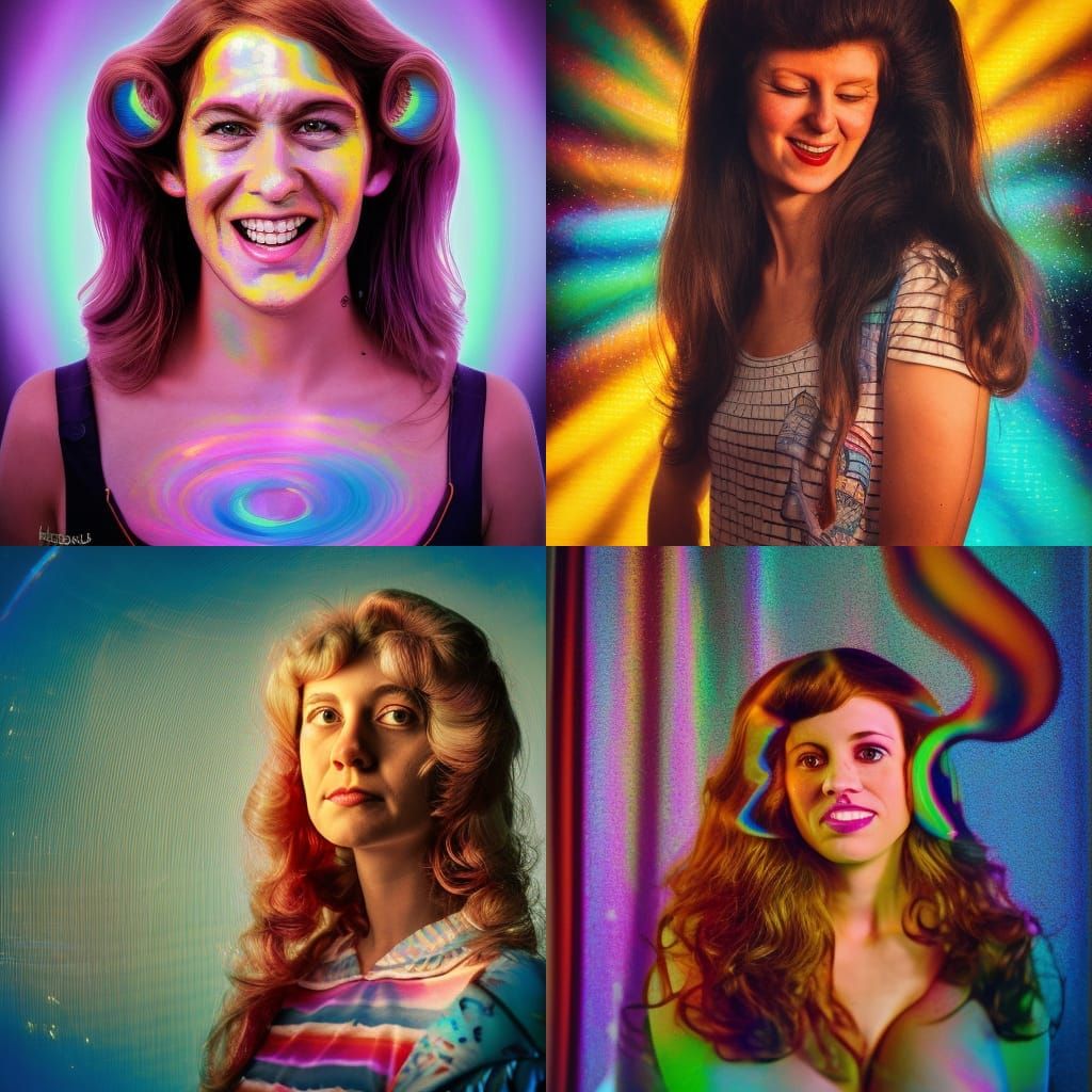 Mullet Portrait with Cosmic Comic Book Art Style
