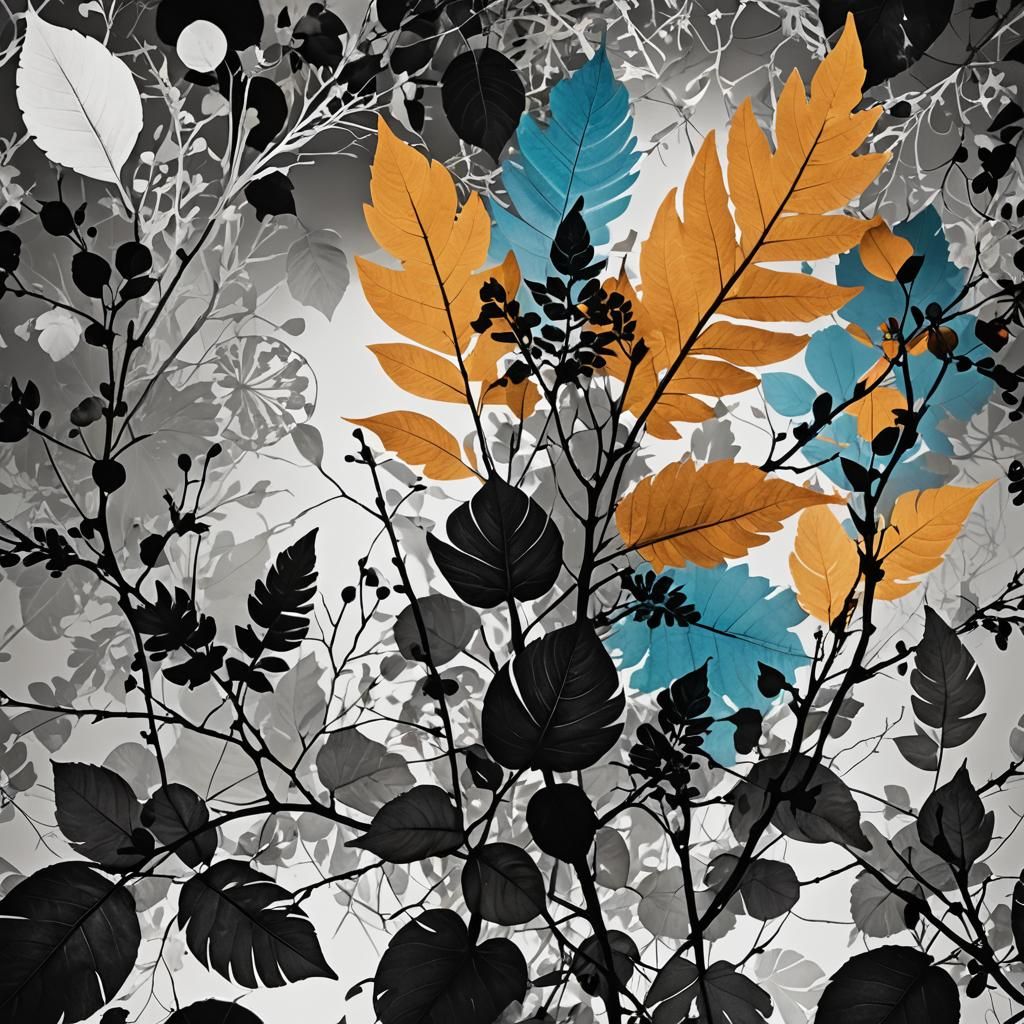 Monochrome Photogram in Man Ray Style