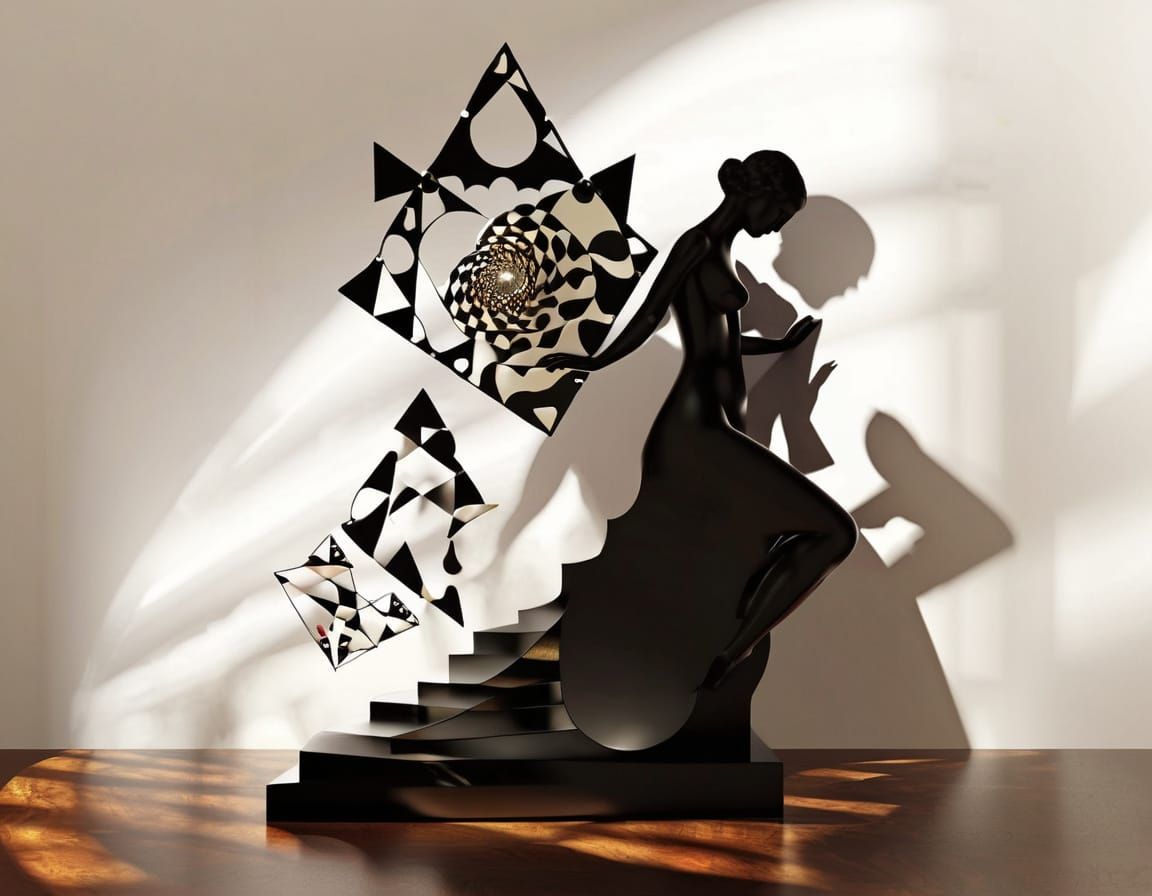 infinite curved space metalorganic architextual framework 3D Sierpinski fractal curve chromoshadow surrealastic by artis...