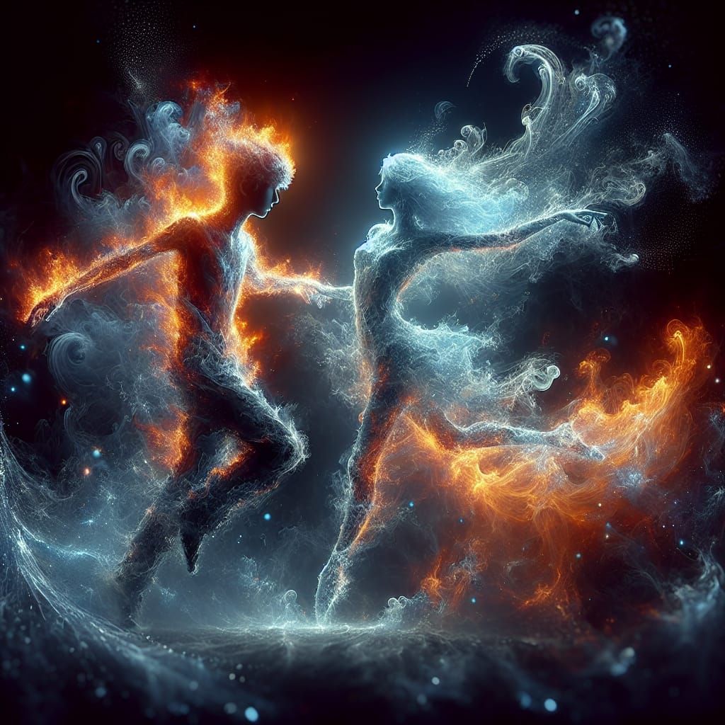 Fiery Boy and Water Girl Dancing
