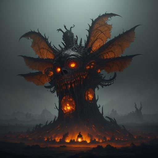 Grotesque Pumpkin Harvester in Dark Fantasy Style