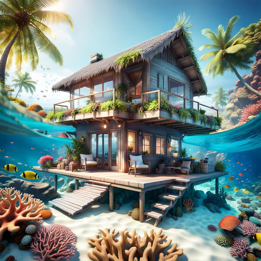 Paradise Island Beach House in Ultra Detail