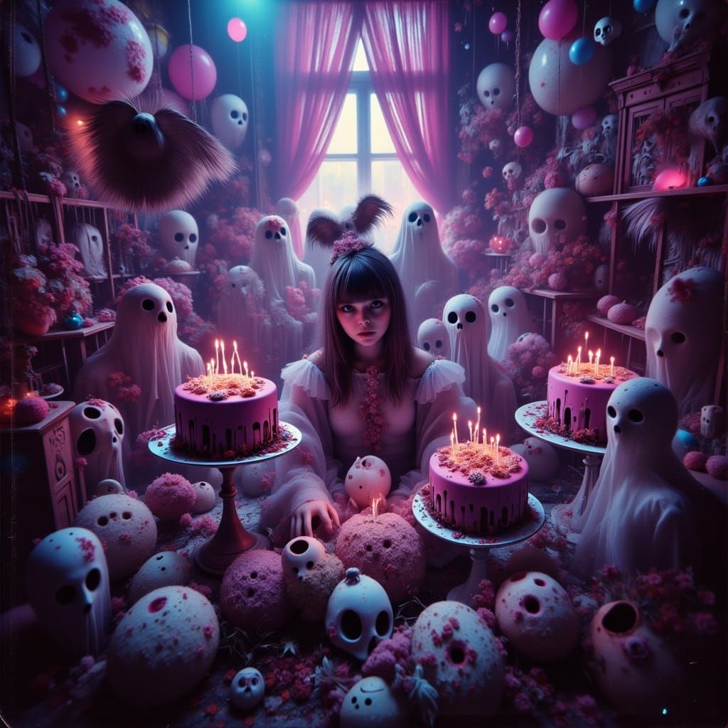 Spooky Birthday Celebration with Haunted Cakes and Ghostly G...