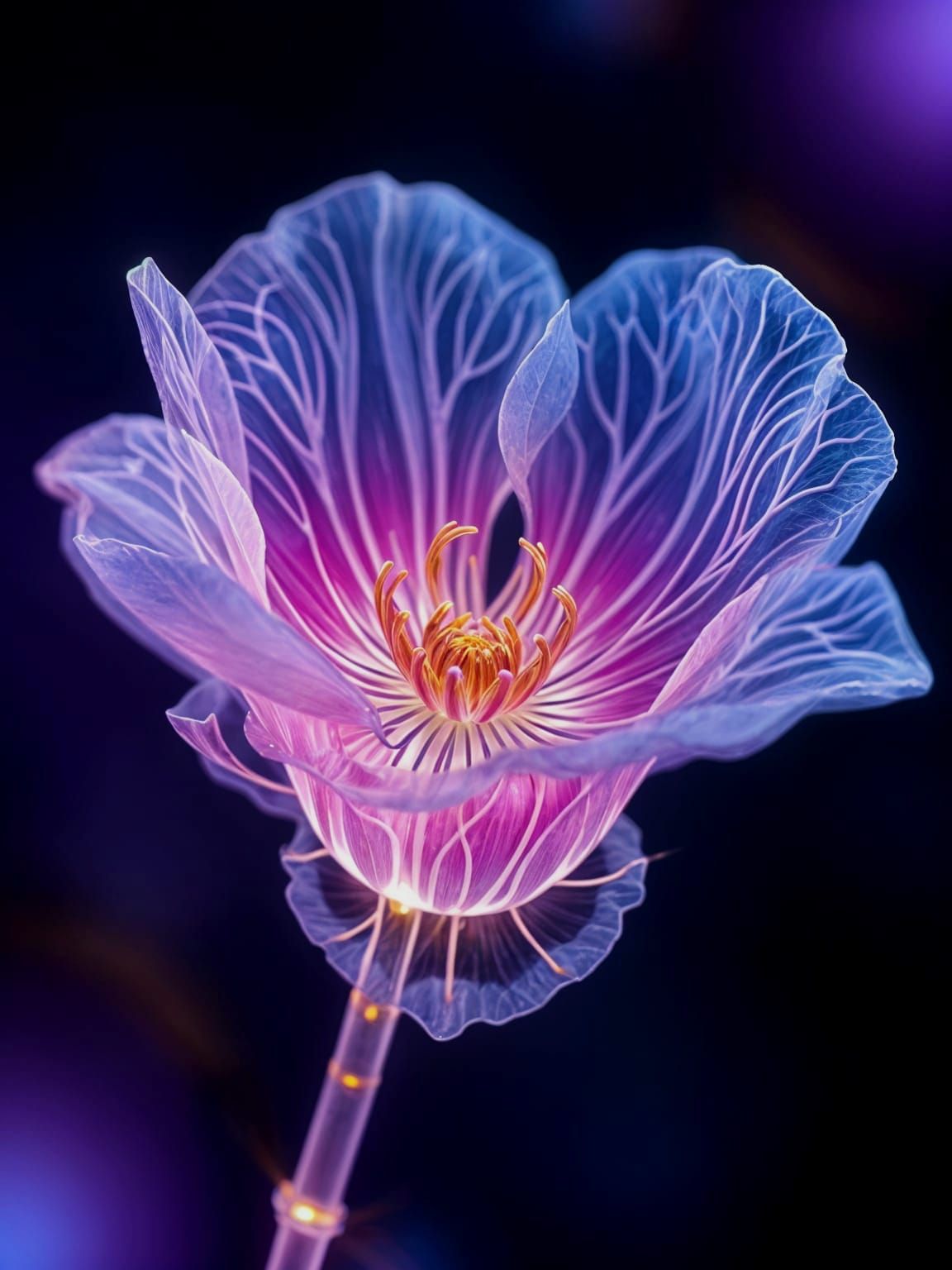 Ethereal Flower Aura in X-Ray Style