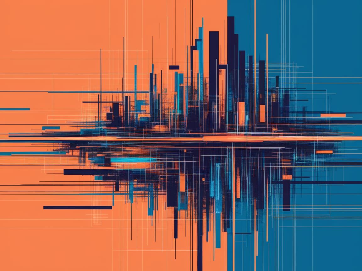 Futuristic Cityscape in Vibrant Digital Art