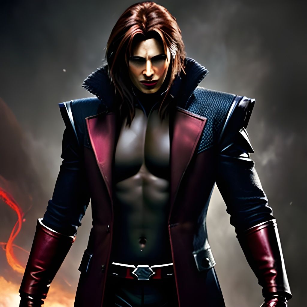 Gambit Portrait in Surrealist Fantasy Style