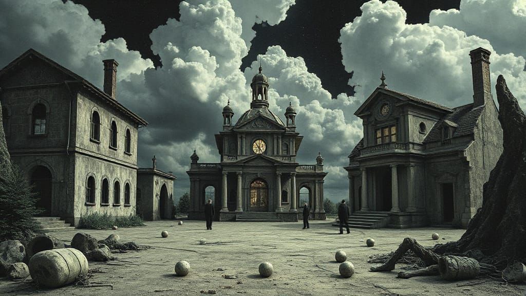 Surreal Buildings Evoke Horror Landscape
