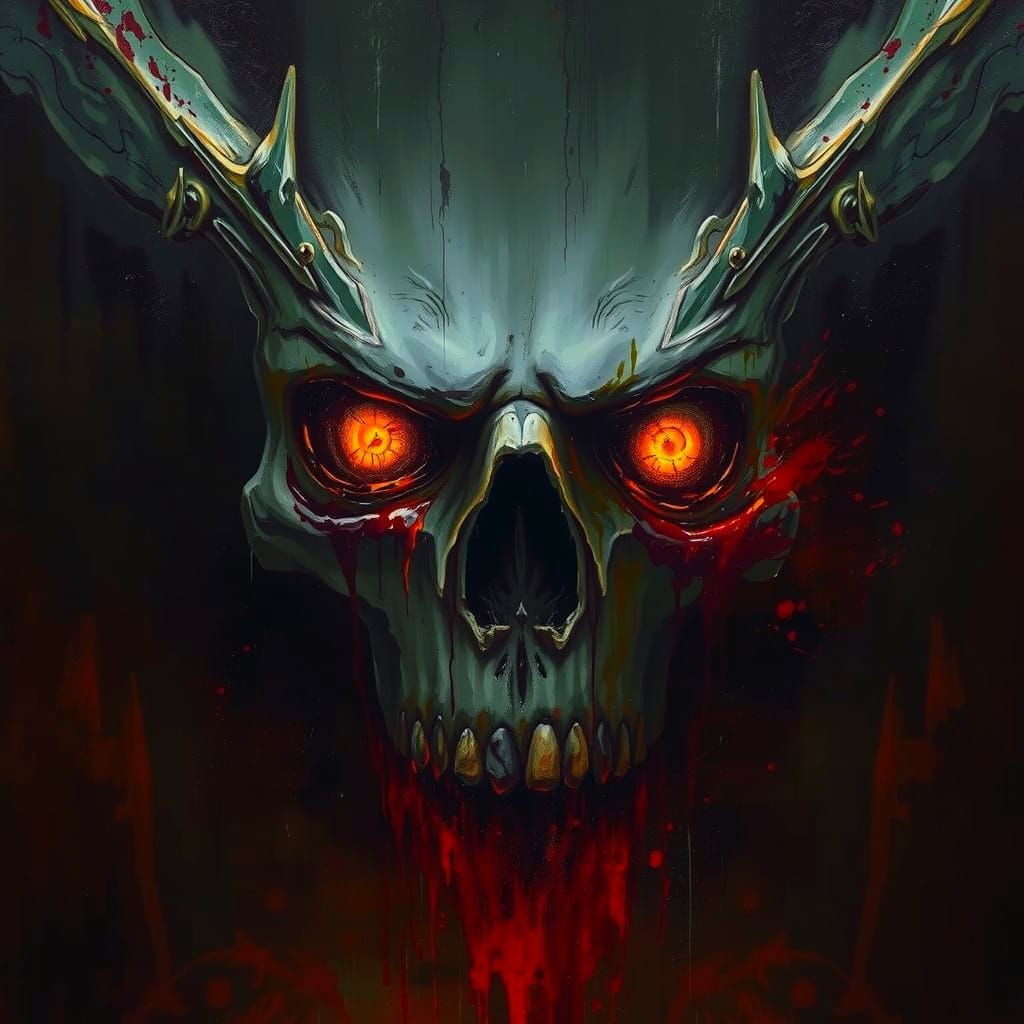 Surreal Eyes Bleed in a Dark, Dreamlike Landscape