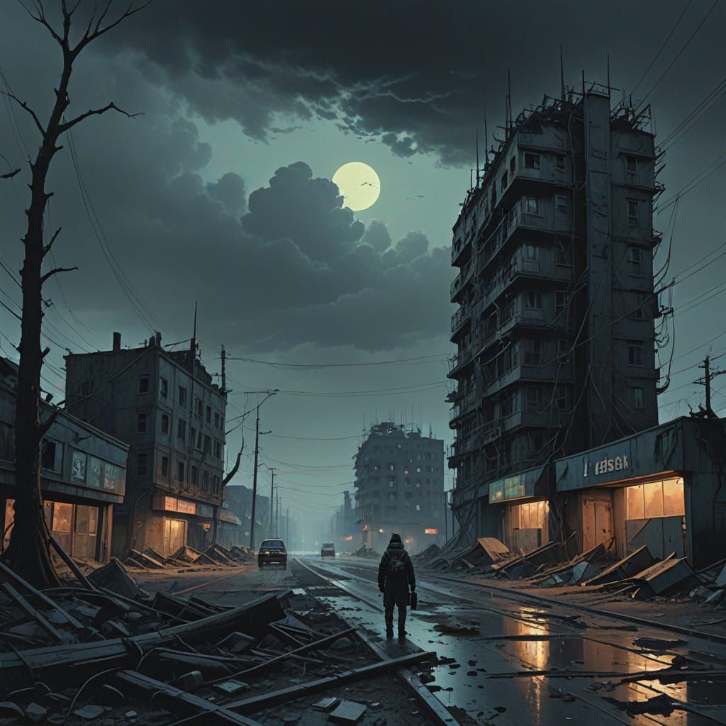 Existential Despair in a Gray-Scale Wasteland, Inspired by P...