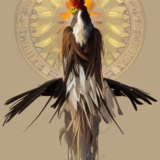 Secretary Bird Dressed as Secretary: Hyperdetailed Concept A...