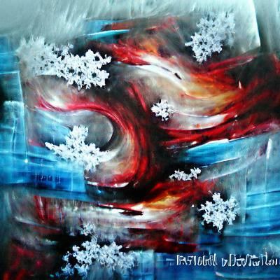 Abstract Acrylic Art of an Eternal Winter