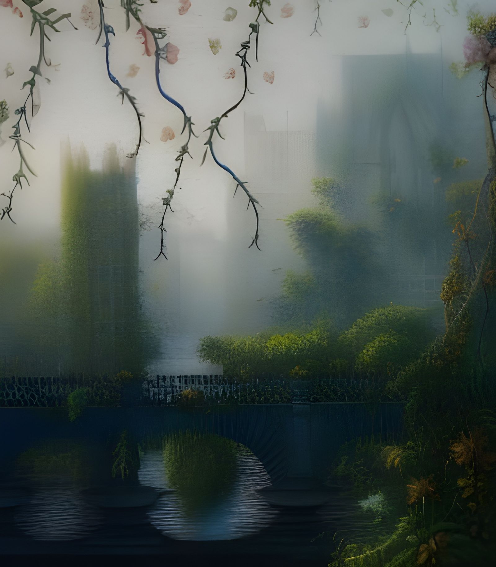 Ethereal London Bridge Reclaimed by Nature